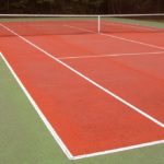 Court de tennis en béton poreux